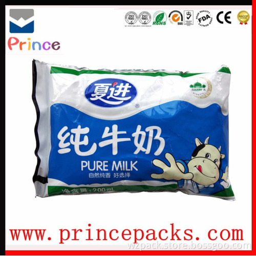 Logo printed beverage bag/milk bag/high quality plastic milk bag